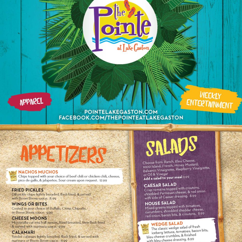 The Pointe's New Lunch Menu